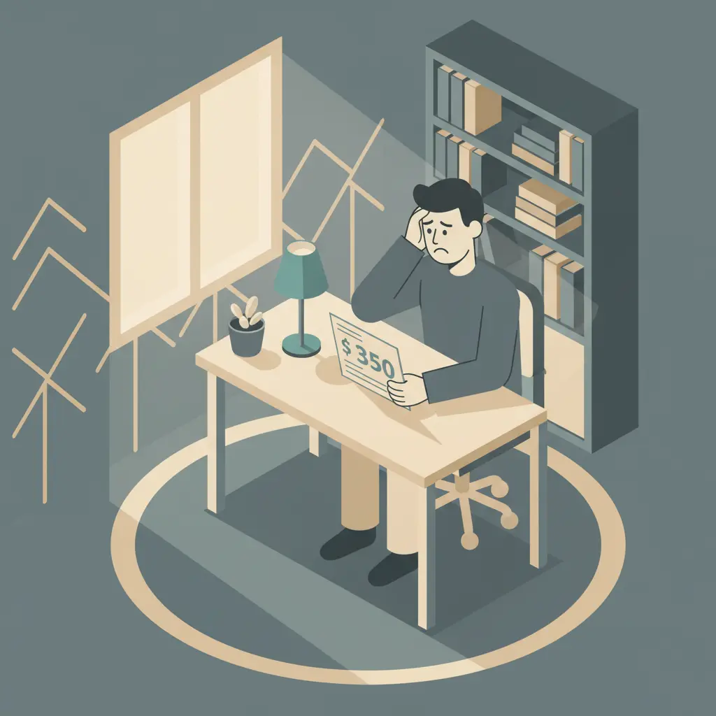 A technician inspecting a large, sustainable cooling unit located outside a modern building.