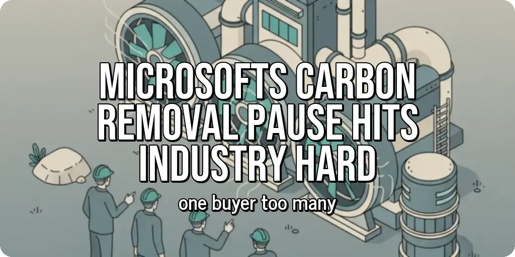 Microsofts Carbon Removal Pause Hits Industry Hard