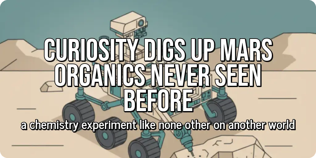 Curiosity Digs Up Mars Organics Never Seen Before