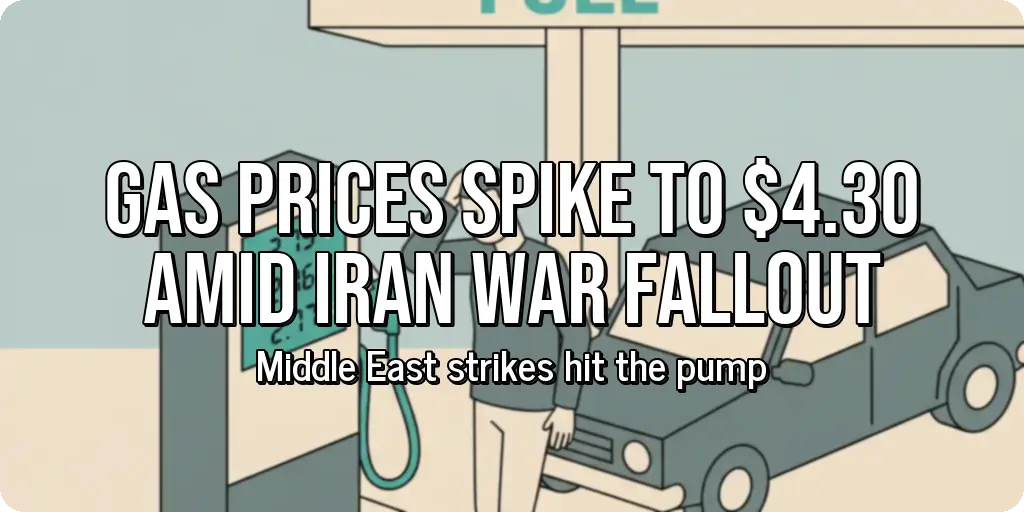 Gas Prices Spike to $4.30 Amid Iran War Fallout
